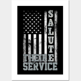 US Air Force T-Shirt Salute Their Service - Air Force Veteran Gift Posters and Art